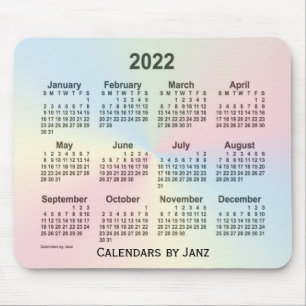 2022 Rainbow Cloud Calendar by Janz Mouse Mat