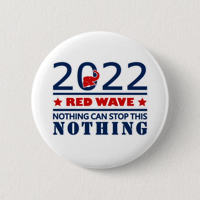 2022 RED WAVE 6 CM ROUND BADGE (Front)