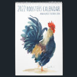 2022 Roosters Calendar<br><div class="desc">Beautiful 2022 calendar with prints of unique watercolor roosters paintings by artist Marietta Cohen.</div>