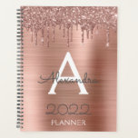2022 Rose Gold Blush Pink Glitter Sparkle Monogram Planner<br><div class="desc">2022 Rose Gold - Blush Pink Sparkle Glitter Monogram Name and Initial Spiral Notebook Planner. This makes the perfect sweet 16 birthday,  wedding,  bridal shower,  anniversary,  baby shower or bachelorette party gift for someone that loves glam luxury and chic styles.</div>