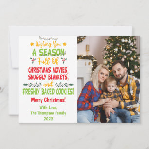 2022 Season full of Christmas movies, Family Photo Holiday Card