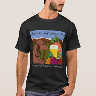 2022 Temecula Fall Wiener Fest T-shirt on dark