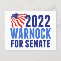 2022 Warnock for U.S. Senate Georgia Election Flag