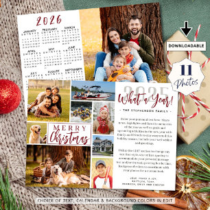 2022 What A Year Photo Collage 2023 Calendar Holiday Card