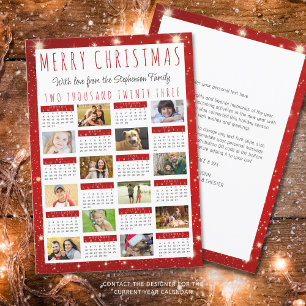 2022 Year in Review 2023 Calendar 12 Photos Holiday Card