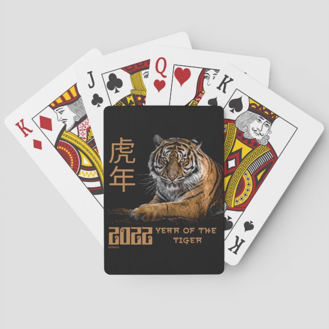 2022 YEAR OF THE TIGER Chinese new year gift   Playing Cards (Back)