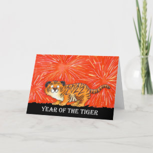 2022 Year of the Tiger greeting Card