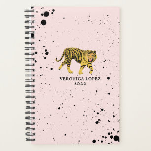 2022 Year Of The Tiger Pink Paint Splatter Planner