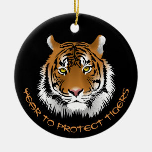 2022 Year to Protect Tigers Ceramic Tree Decoration
