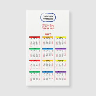 2022 Your Logo Branded Rainbow Calendar
