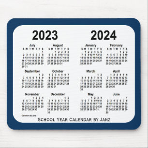 2023-2024 Police Box Blue School Calendar by Janz Mouse Mat
