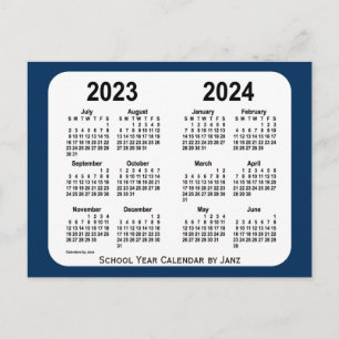 2023-2024 Police Box Blue School Calendar by Janz Postcard