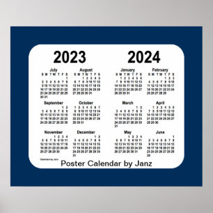 2023-2024 Police Box Blue School Calendar by Janz Poster