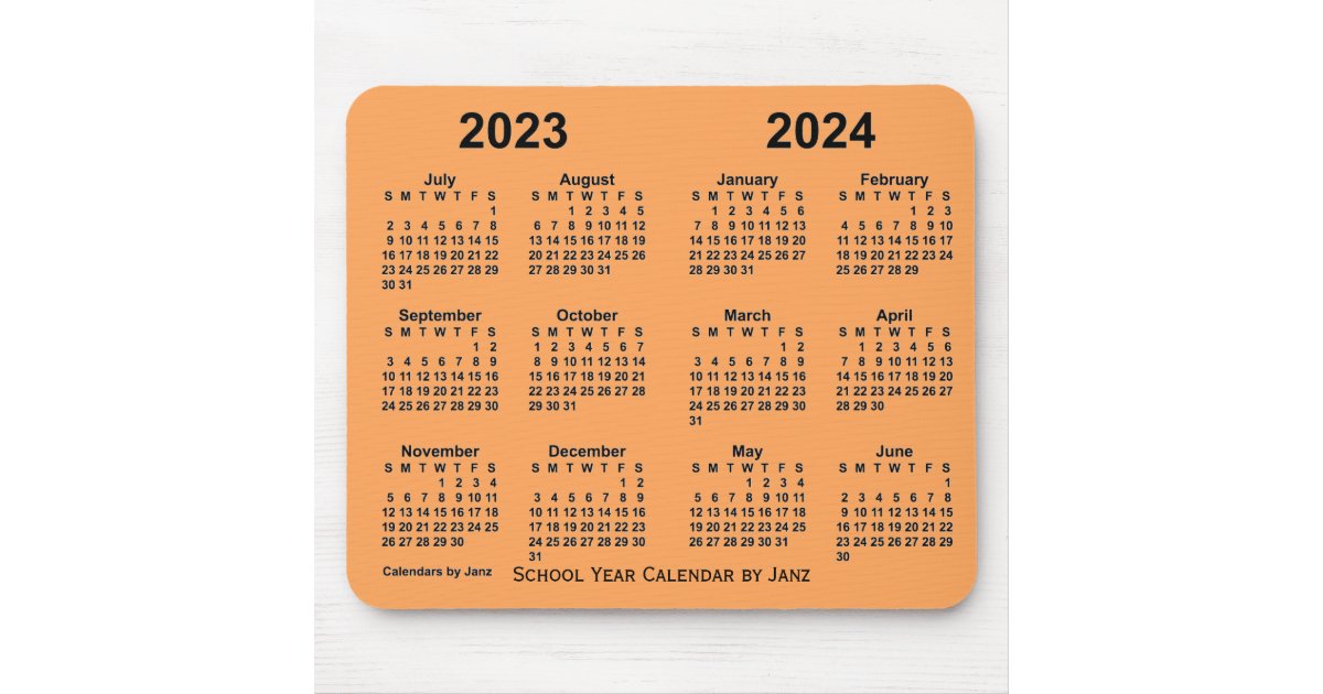 20232024 School Year Calendar by Janz Sandy Brown Mouse Mat Zazzle