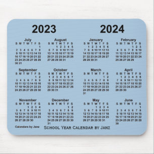 2023-2024 School Year Calendar by Janz Steel Blue Mouse Mat
