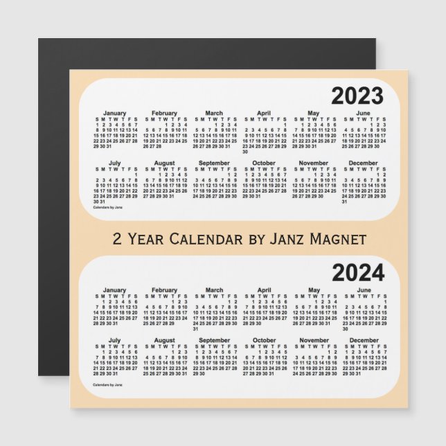 2023-2024 Wheat 2 Year Calendar by Janz Magnet (Front/Back)