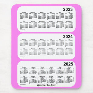 2023-2025 Violet 3 Year Calendar by Janz Mouse Mat