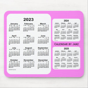 2023-2025 Violet 3 Year Calendar by Janz Mouse Mat
