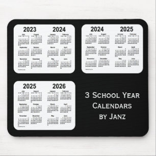 2023-2026 Black Neon School Year Calendars by Janz Mouse Mat