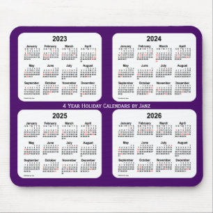 2023-2026 Purple Holiday Calendar by Janz Mouse Mat