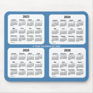 2023-2026 Steel Blue 4 Year Calendar by Janz Mouse Mat