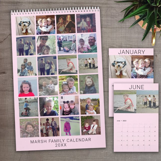 2023 - 24 Photo - Blush Pink - Modern Family Calendar (Creator Uploaded)