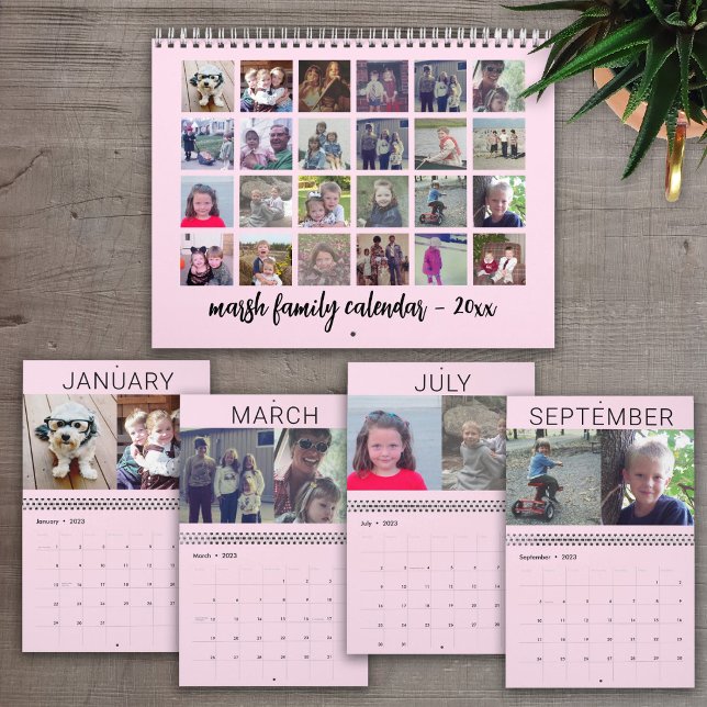 2023 - 24 Photo - Modern Family - Blush Pink Calendar (Creator Uploaded)