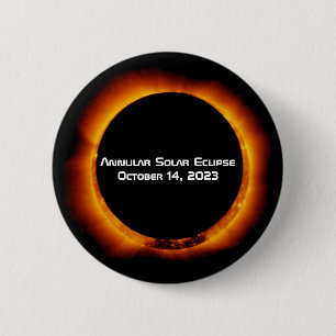 2023 Annular Solar Eclipse 6 Cm Round Badge