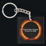2023 Annular Solar Eclipse Key Ring<br><div class="desc">The next major American solar eclipse is the annular solar eclipse on Saturday, October 14, 2023. It will begin in the Pacific Ocean and and enter the United States over Oregon and travel Southeast through Nevada, Utah, Arizona New Mexico and Texas before continuing through South America. During the annular solar...</div>