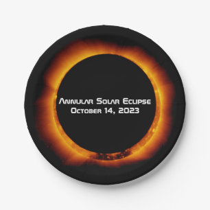 2023 Annular Solar Eclipse Paper Plate