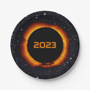 2023 Annular Solar Eclipse Paper Plate