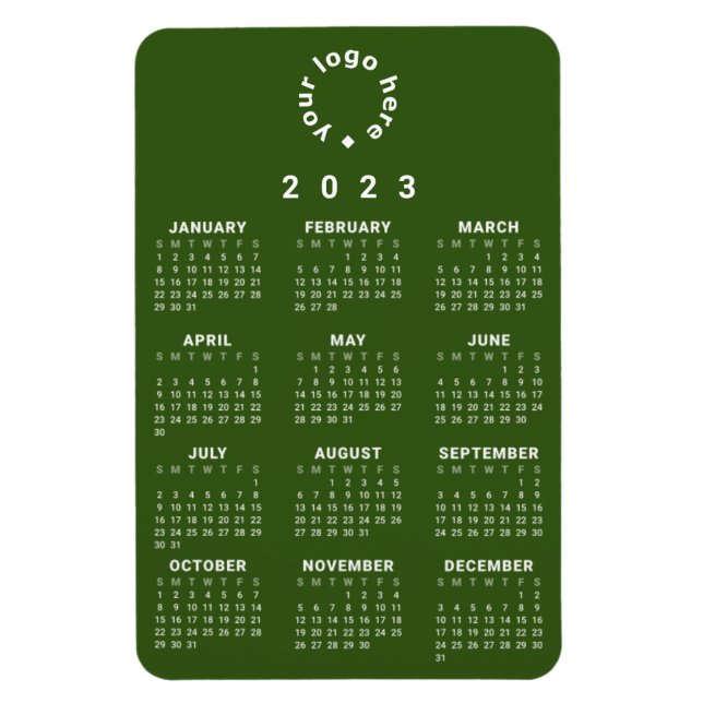 2023 At-A-Glance Calendar w/ Custom Logo Magnet (Vertical)