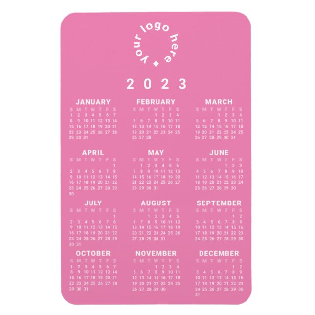 2023 At-A-Glance Calendar w/ Custom Logo Magnet (Vertical)