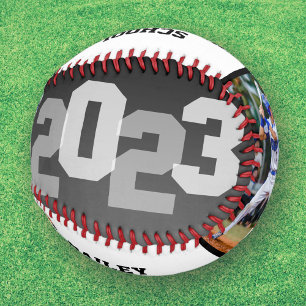 2023 Athlete Black Ombre Graduation Photo Baseball