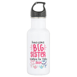 2023 Big Sister Waiting for New Baby Sibling 532 Ml Water Bottle