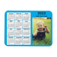 2023 Blue Mini Photo Calendar