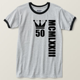 2023 Born in 1973 Roman Numerals 50th Anniversary  T-Shirt