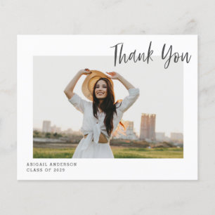 2023 Budget 2 Photo Thank you Graduation Card