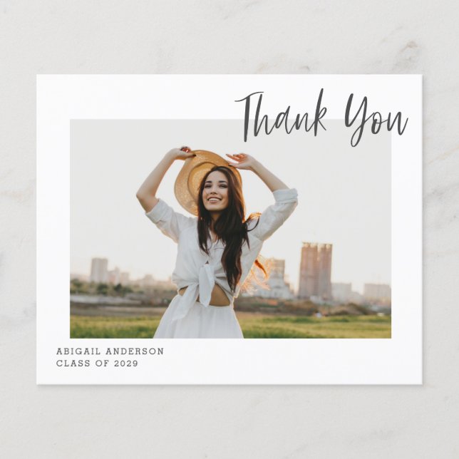 2023 Budget 2 Photo Thank you Graduation Card (Front)