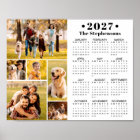 2023 Calendar 6 Photo Collage Personalised Poster