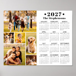 2023 Calendar 6 Photo Collage Personalised Poster
