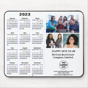 2023 Calendar Business Photo Company Logo Custom Mouse Mat