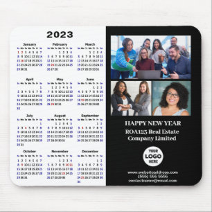 2023 Calendar Business Photo Company Logo Custom Mouse Mat