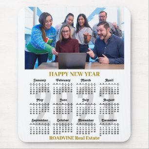 2023 Calendar Business Photo Gold Typography Mouse Mat