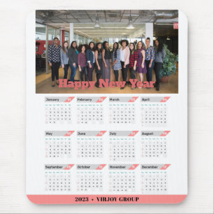 2023 Calendar Business Photo Rose Gold  Mouse Mat