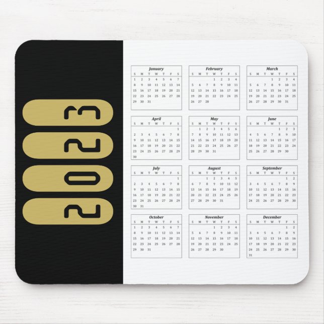 2023 Calendar Card Mouse Mat (Front)