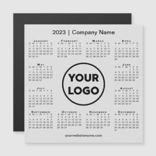 2023 Calendar Company Logo on Light Grey Magnet