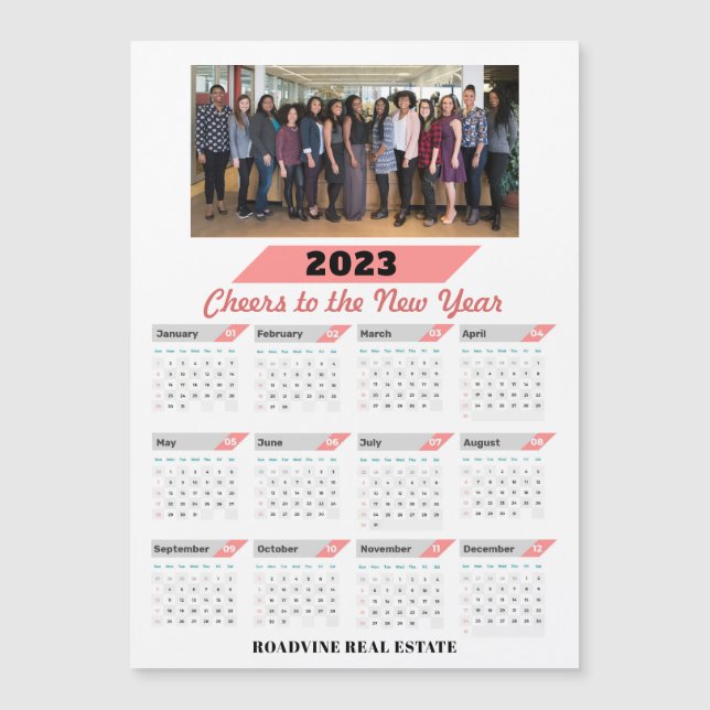 2023 Calendar Corporate Business Photo Magnetic (Front)