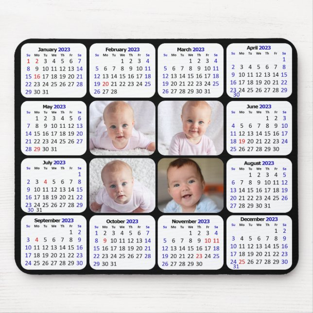 2023 Calendar Custom Photo Modern  Mouse Mat (Front)