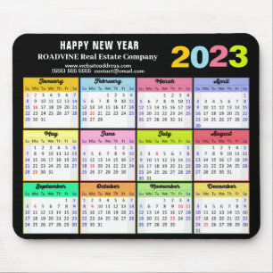 2023 Calendar Modern Colourful Custom Business Mouse Mat